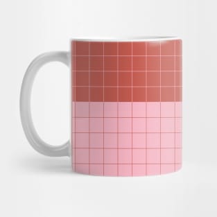 simple mix red pink lines lines boho grid Mug